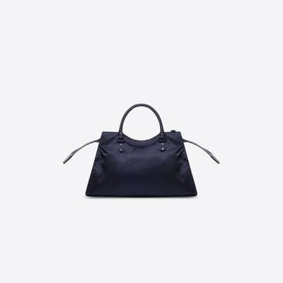 BALENCIAGA Men's Neo Classic Medium Handbag in Blue outlook