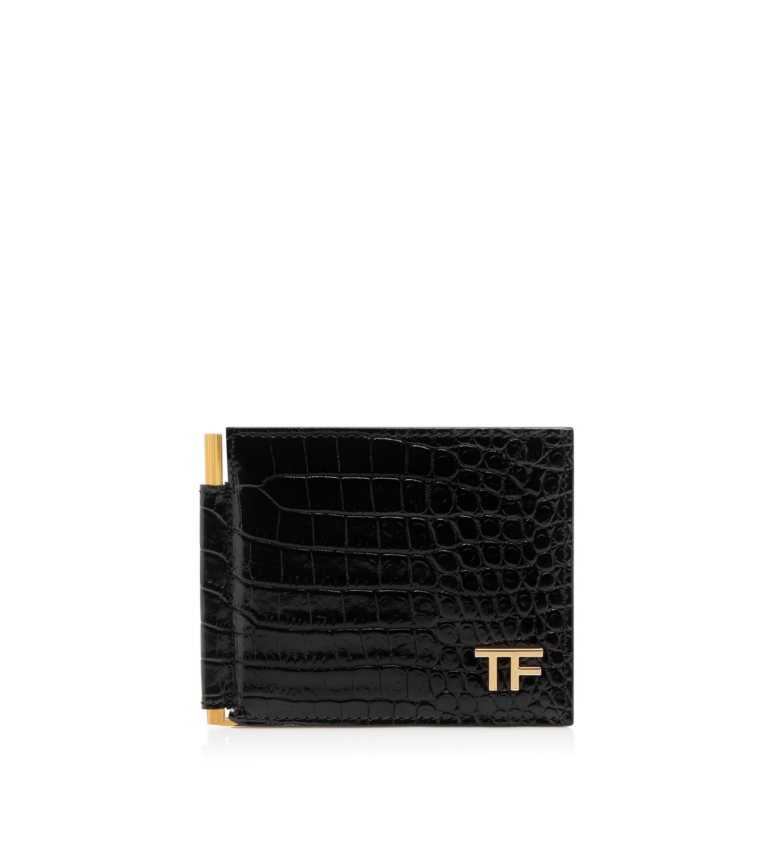 PRINTED ALLIGATOR MONEY CLIP WALLET - 1