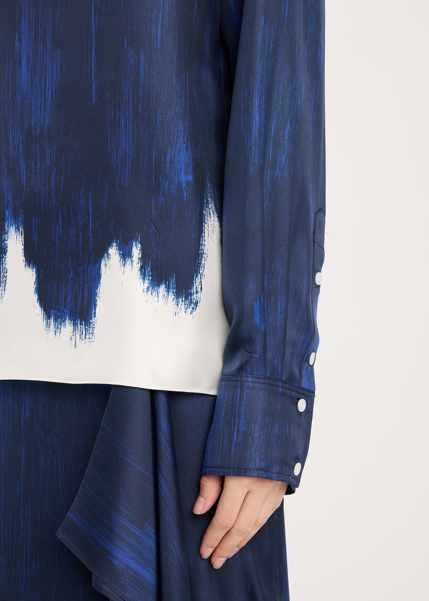 Mara Double Printed Silk Twill Top - 5