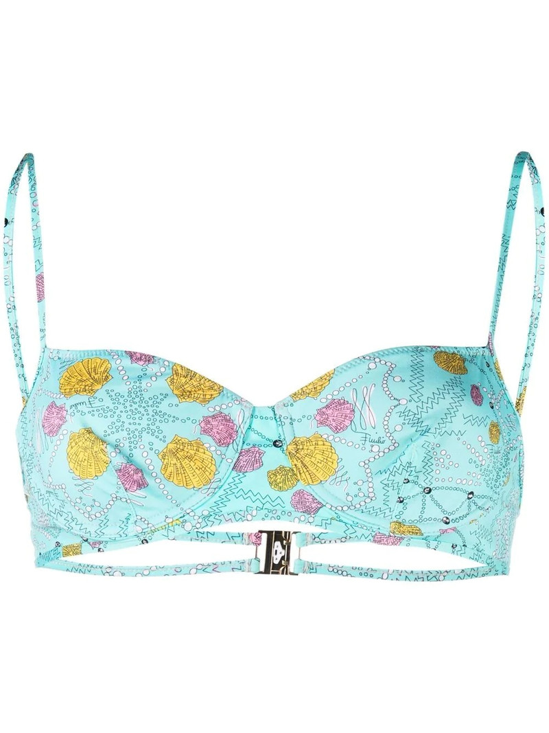shell-print underwire bra 1