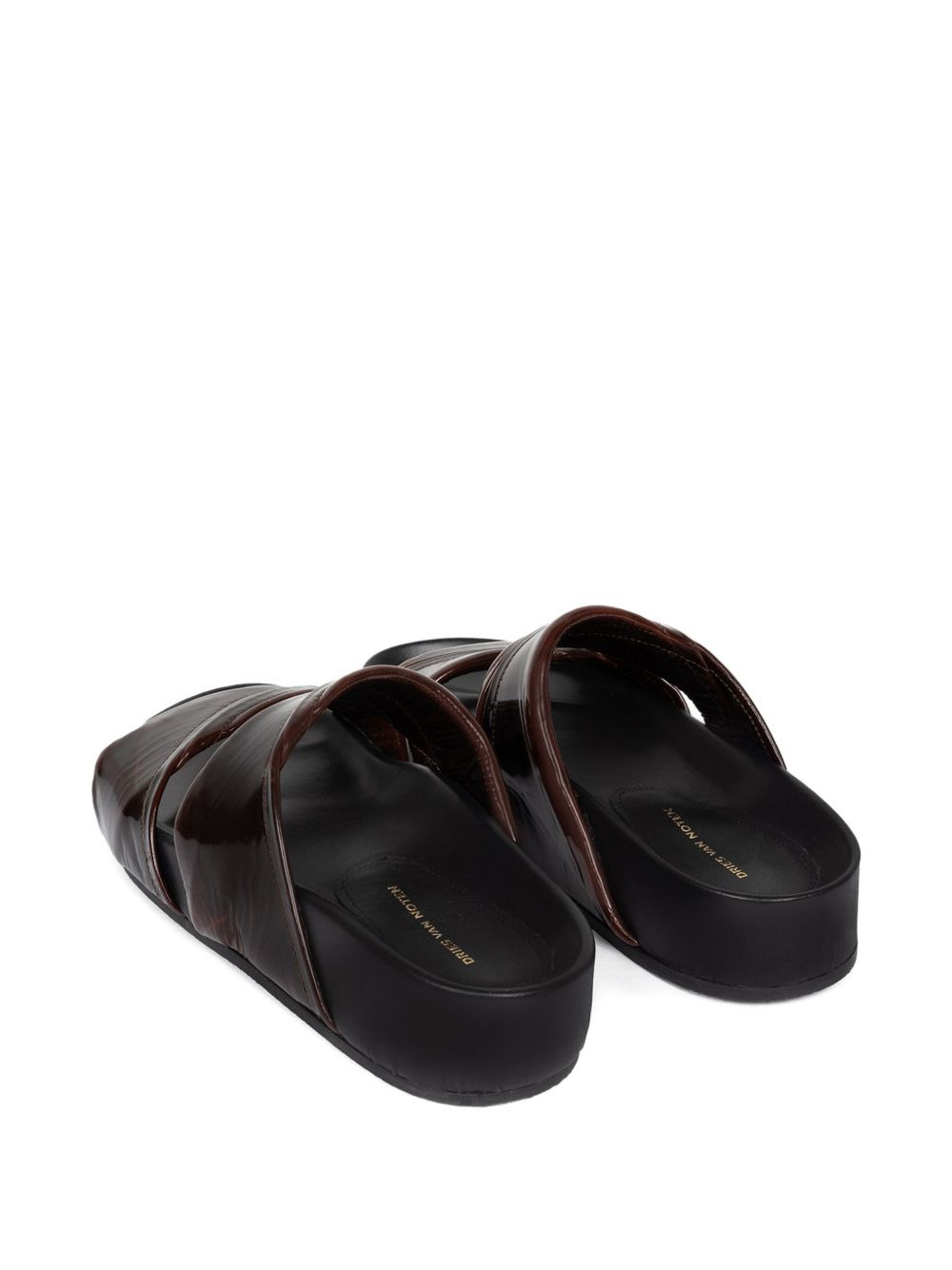 patent-leather double-strap sandals - 3