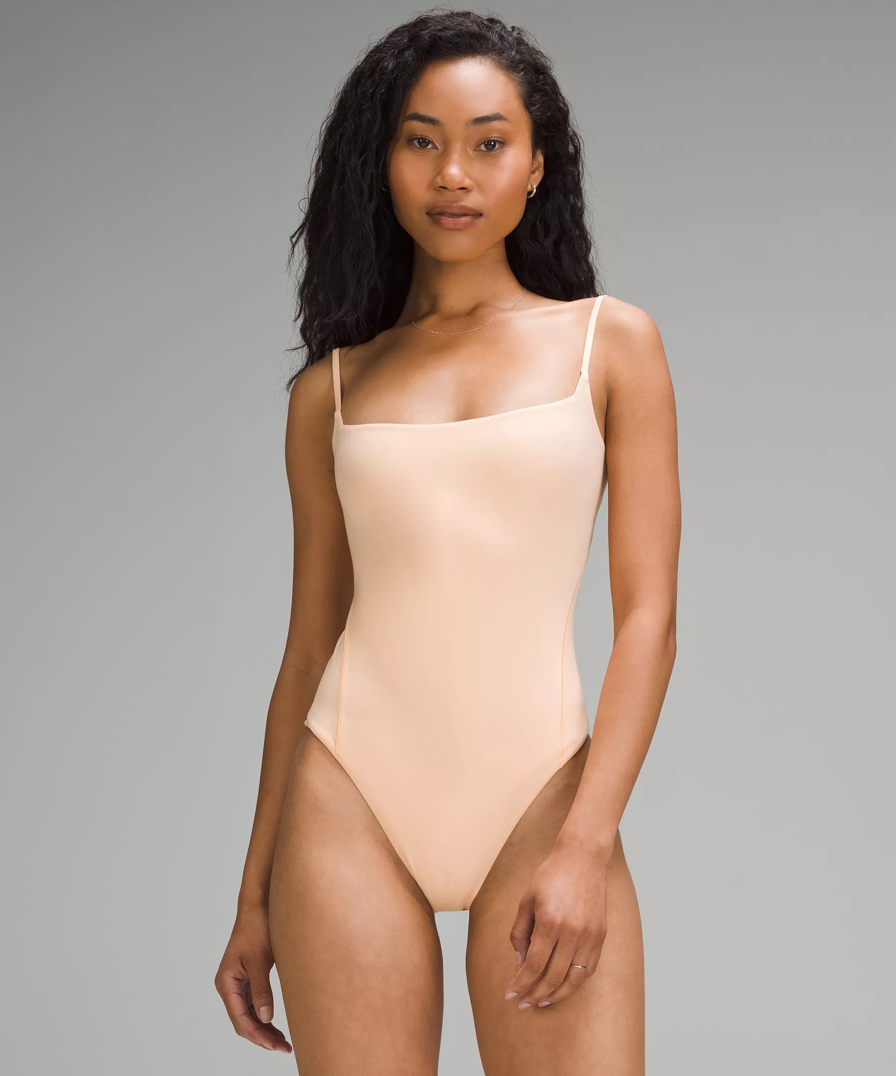Wundermost Ultra-Soft Nulu Square-Neck Spaghetti-Strap Bodysuit - 1