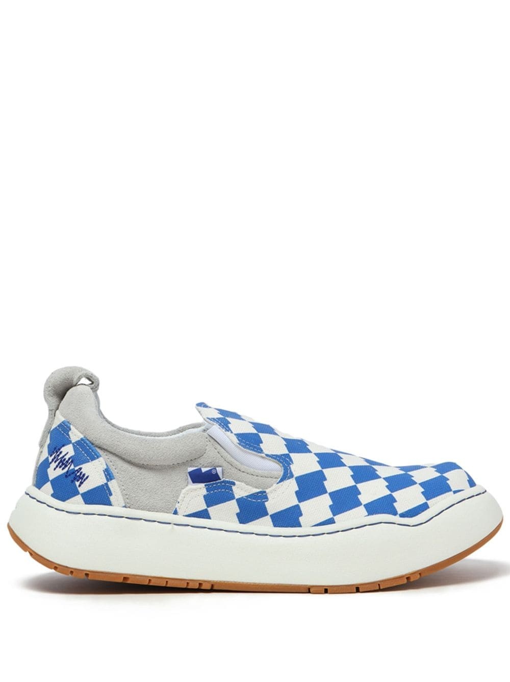 checkered slip-on sneakers - 1