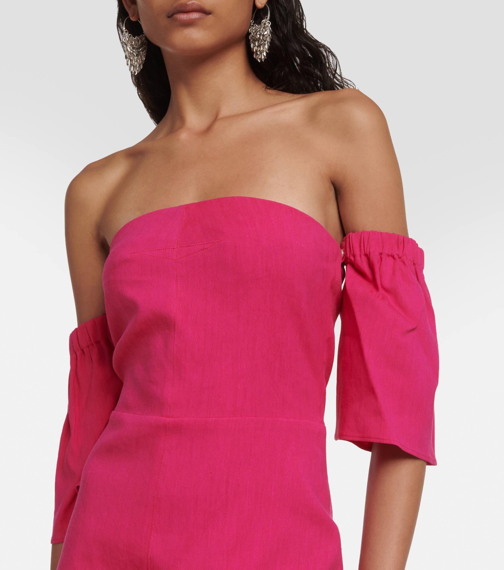 Stony off-shoulder midi dress - 4
