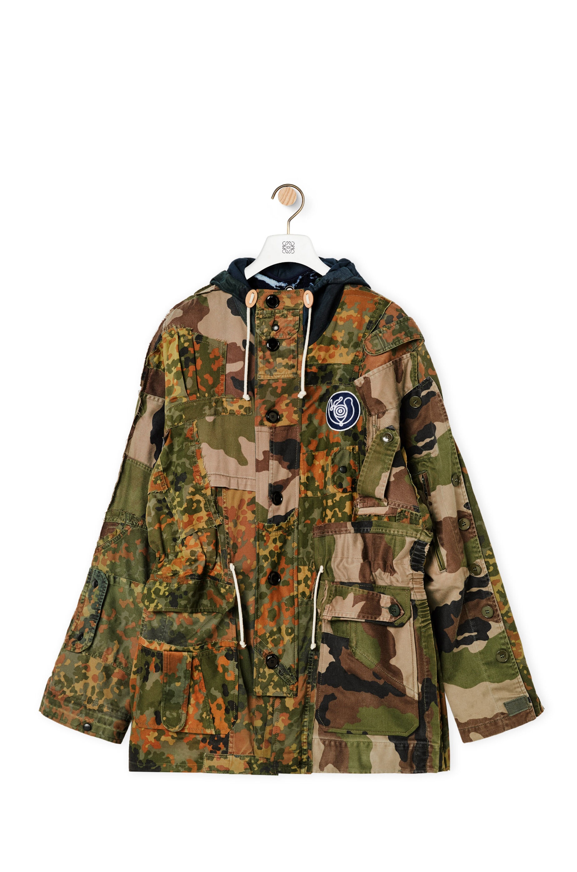 Camouflage parka in cotton and polyester - 1