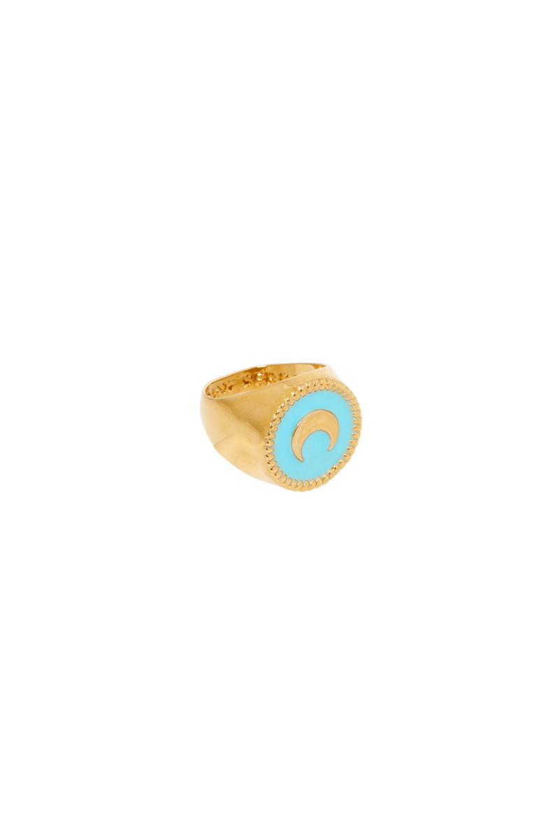 Enamel Button Signet Ring 1