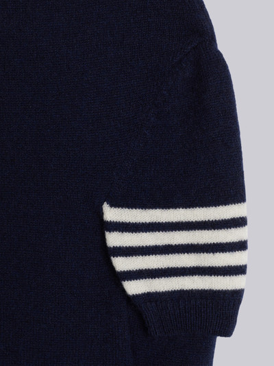 Thom Browne Hector Browne Canine Crewneck Pullover With 4-Bar Stripe in Jersey Stitch Cashmere outlook