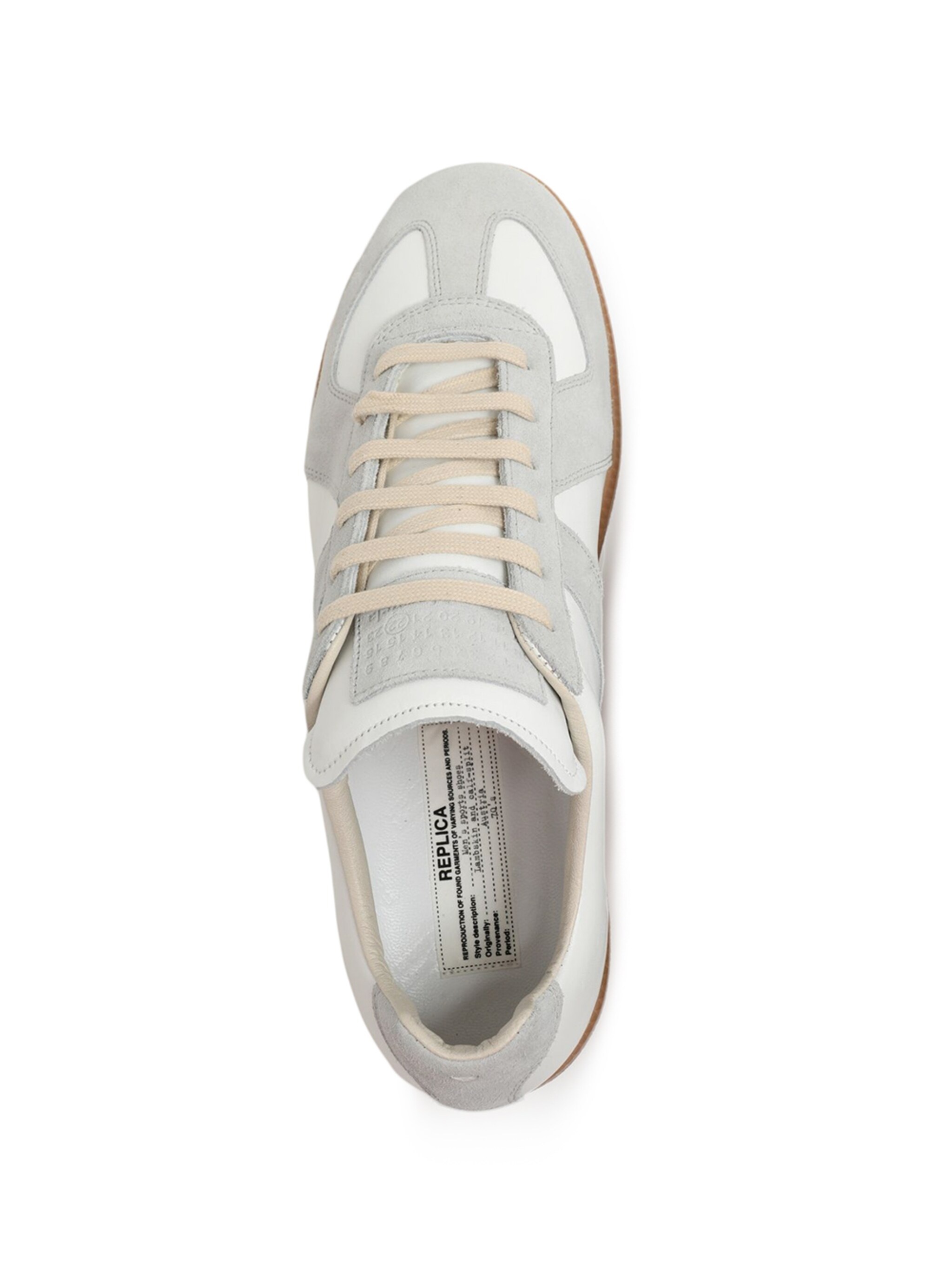 panelled lace-up sneakers - 4