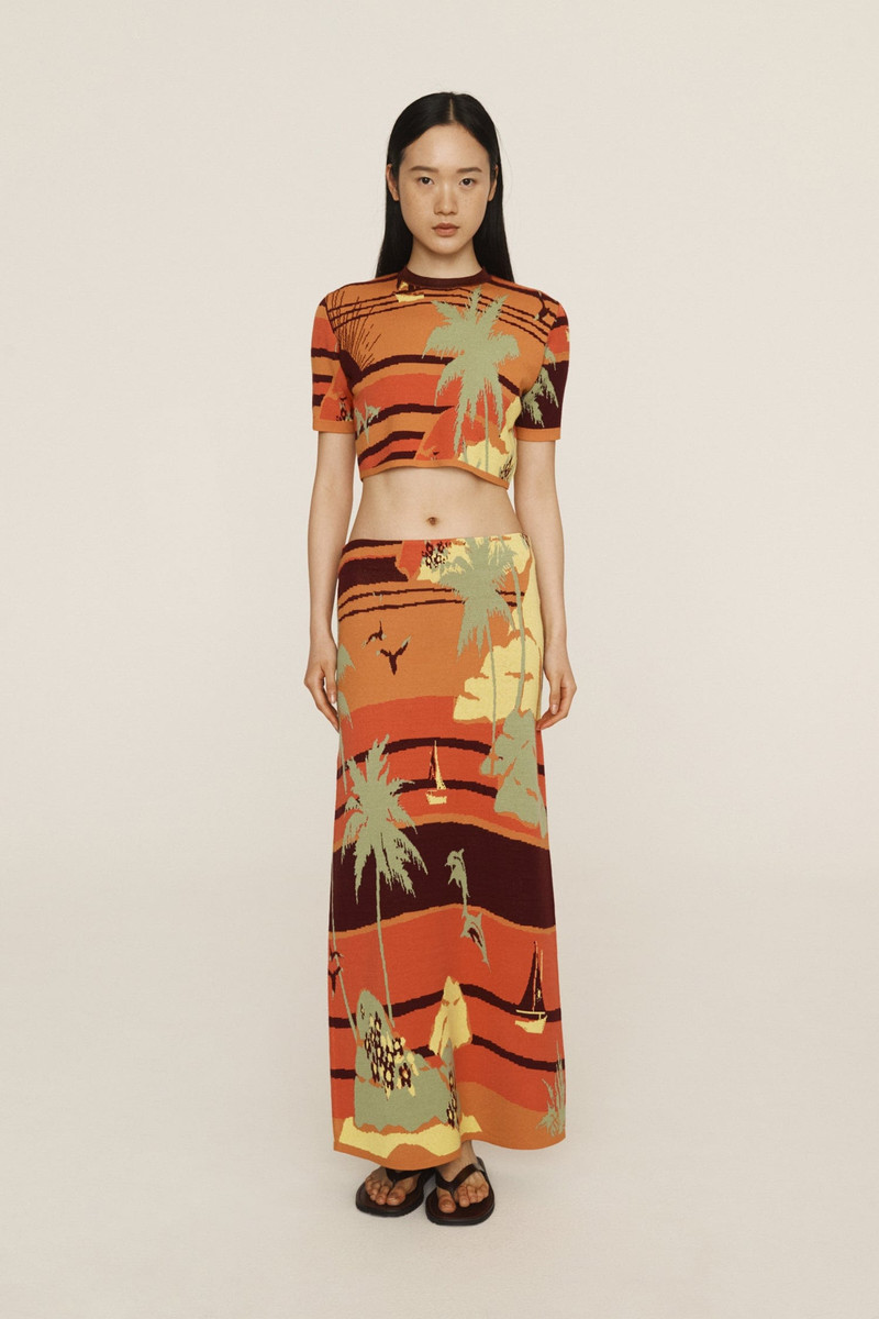 ALÉMAIS Palm Island Knit Skirt outlook