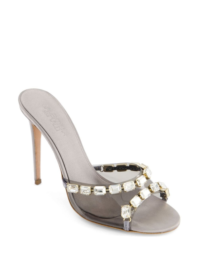 GIAMBATTISTA VALLI 90mm crystal-embellished leather mules outlook