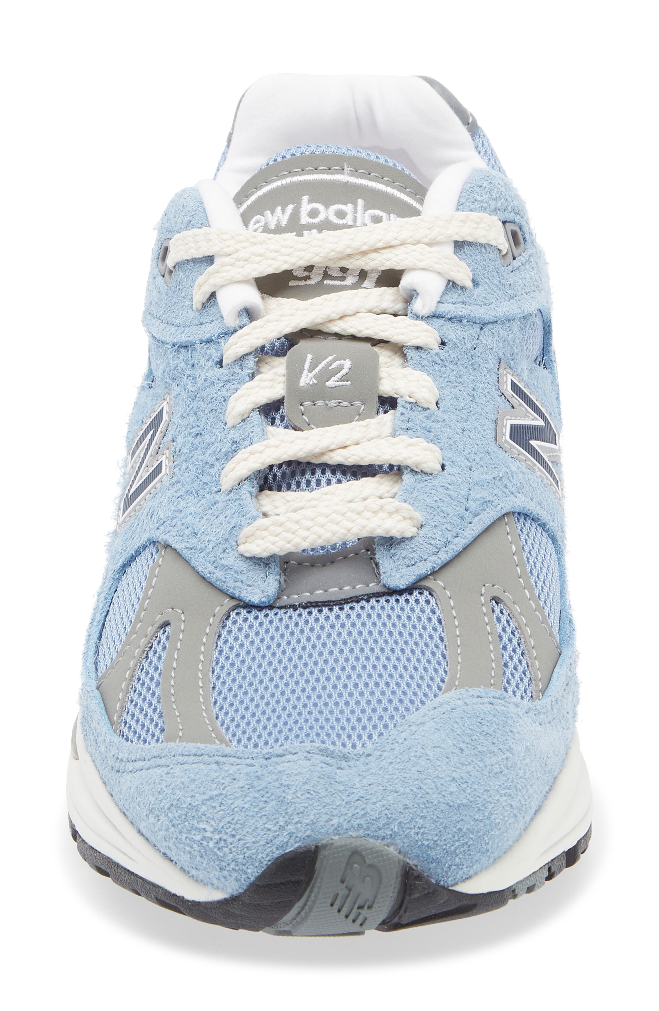 New Balance Gender Inclusive Made in UK 991 v2 Sneaker in Celestial Blue/Faded Denim at Nordstrom - 4