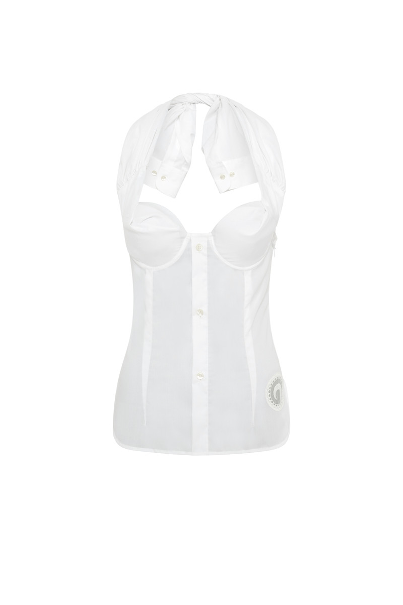 UPCYCLED SHIRTS HALTER TOP 1