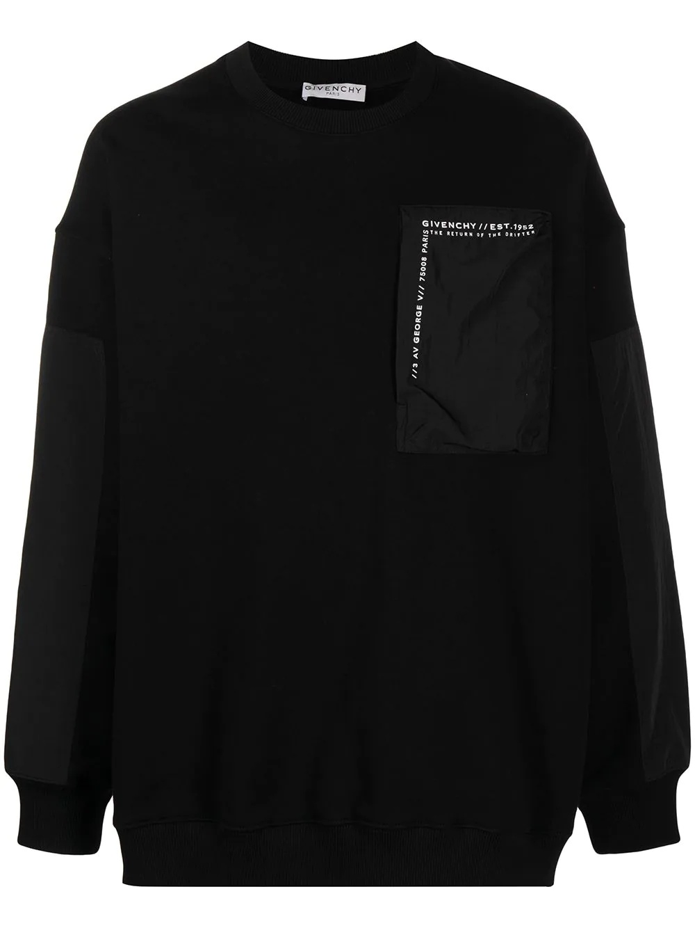 logo patch pocket sweatshirt - 1