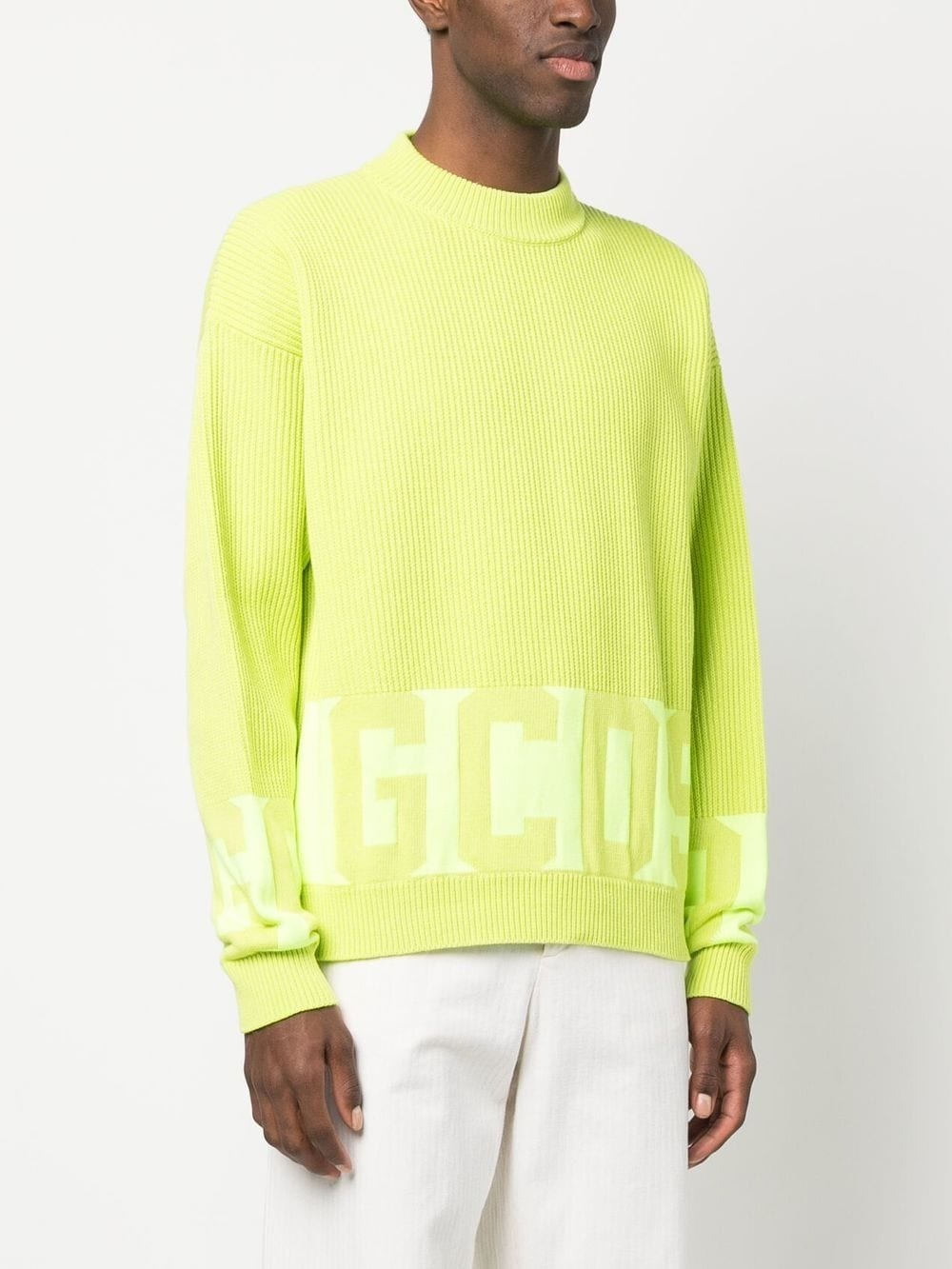 intarsia-knit logo jumper - 3