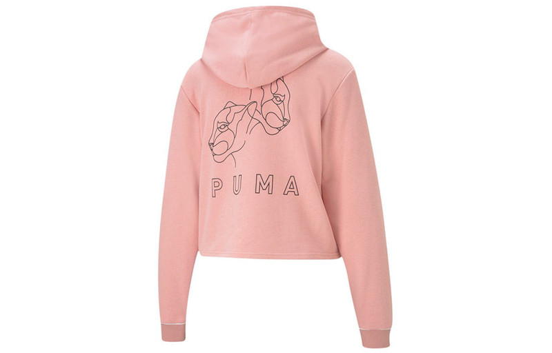 PUMA (WMNS) PUMA Style Cat Hoodie 'Pink White' 587162-14 outlook