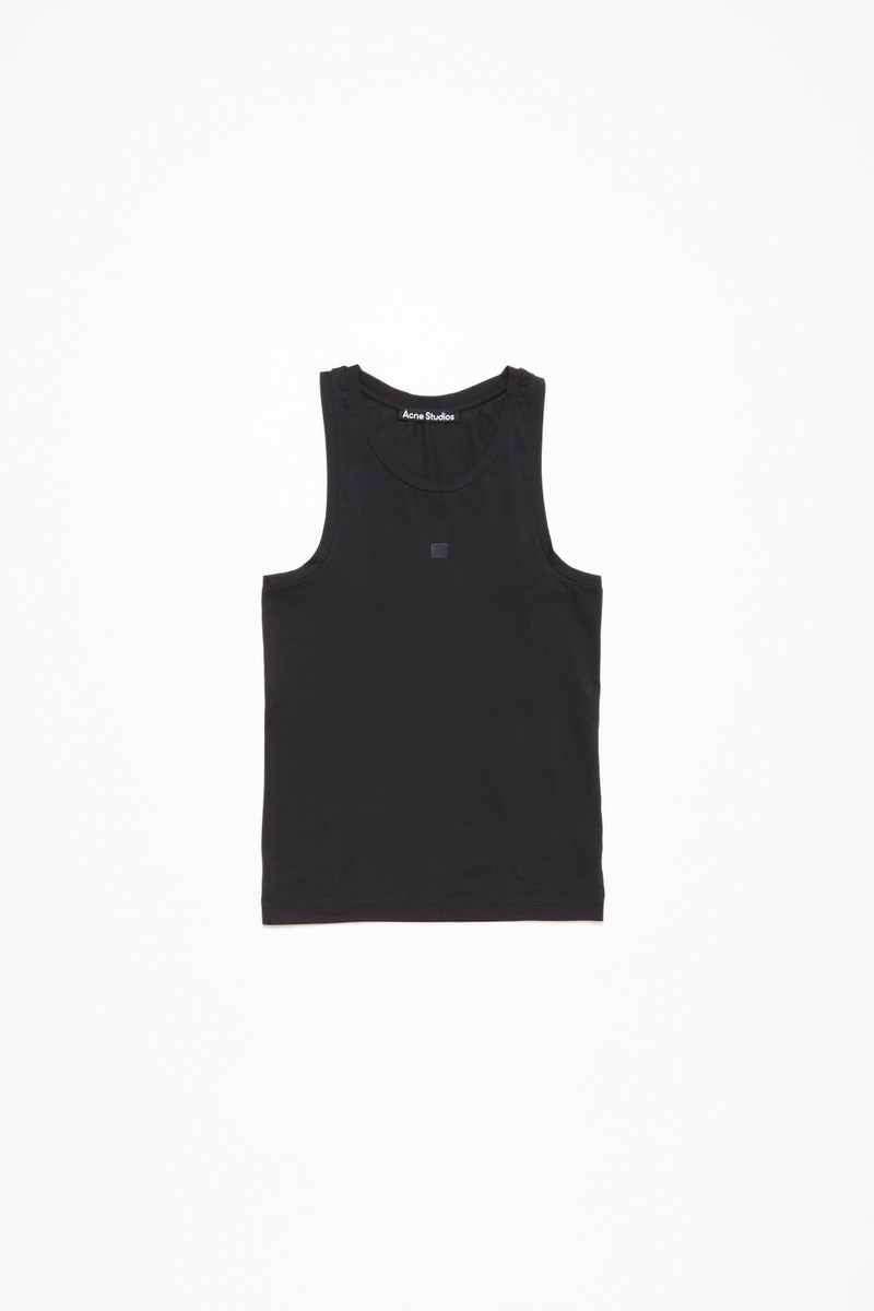 Jersey tank top - Black - 1