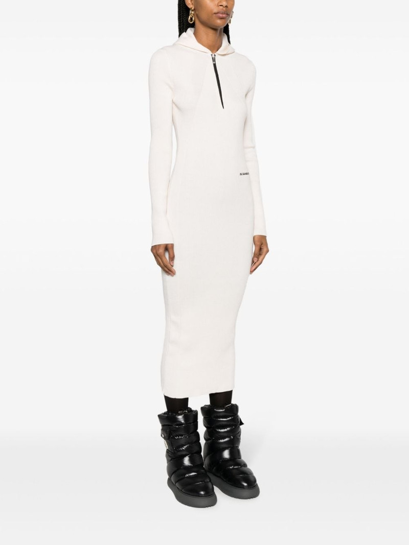 logo-print ribbed midi dress 3