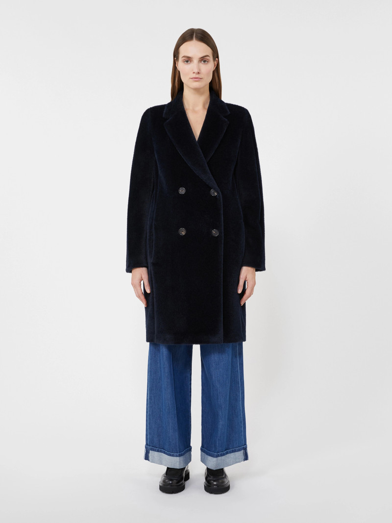 ROSETO Wool and alpaca midi coat - MIDNIGHTBLUE 3