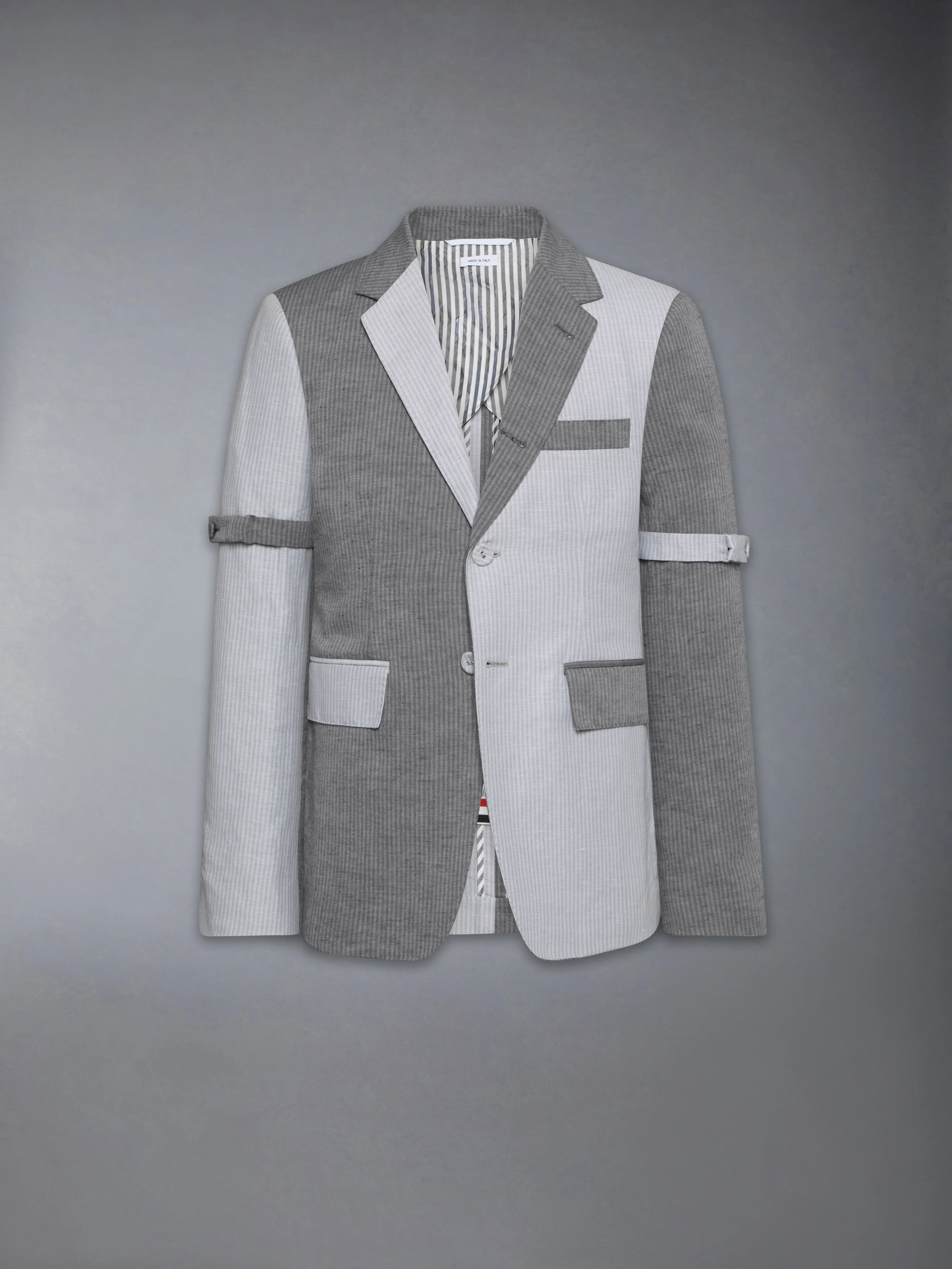 TONAL UNIVERSITY STRIPE LINEN COTTON SPORTCOAT - 1