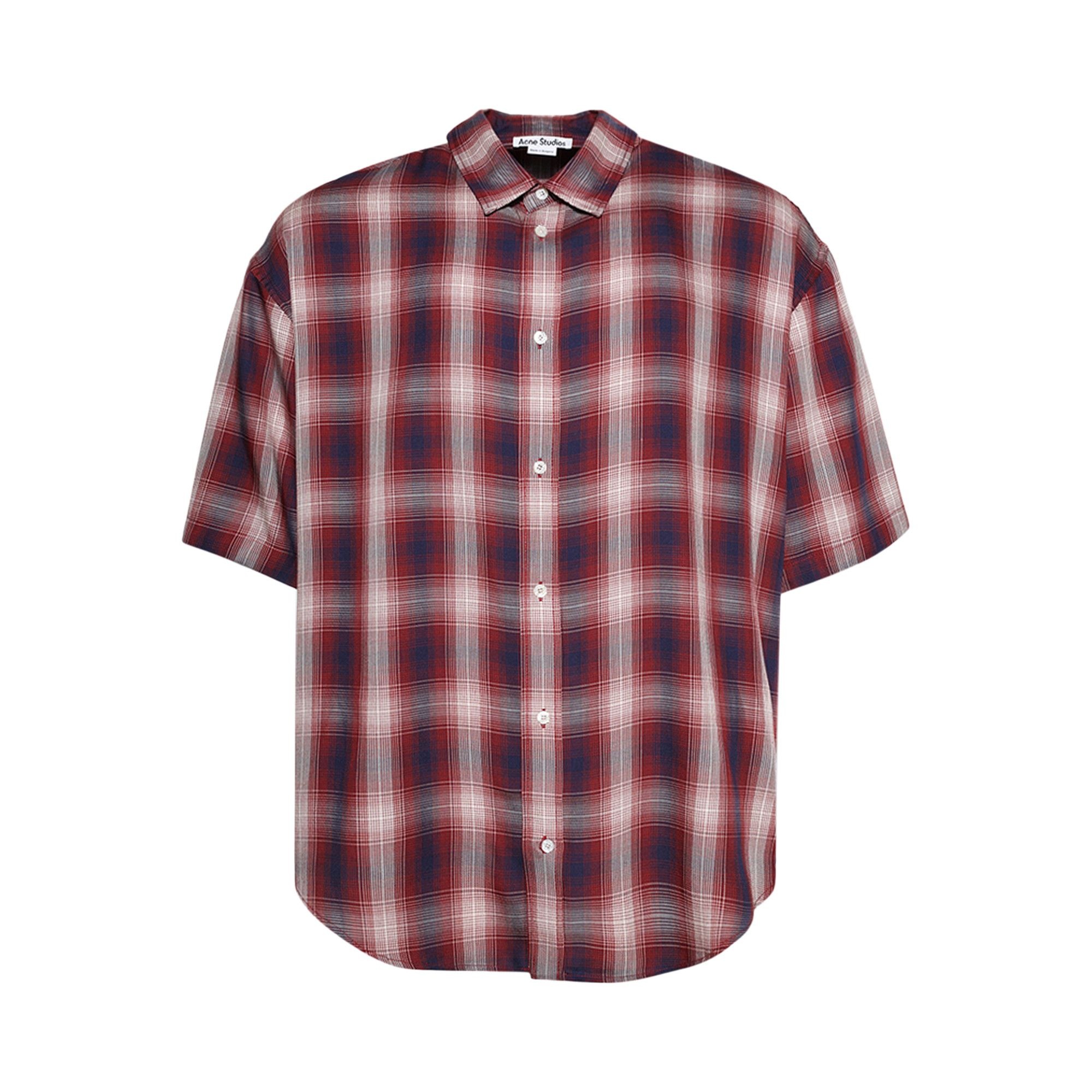 Acne Studios Button-Up Shirt 'Red/Blue' - 1