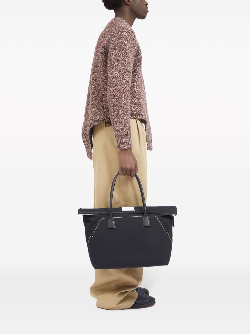 large 5AC leather tote bag - 2