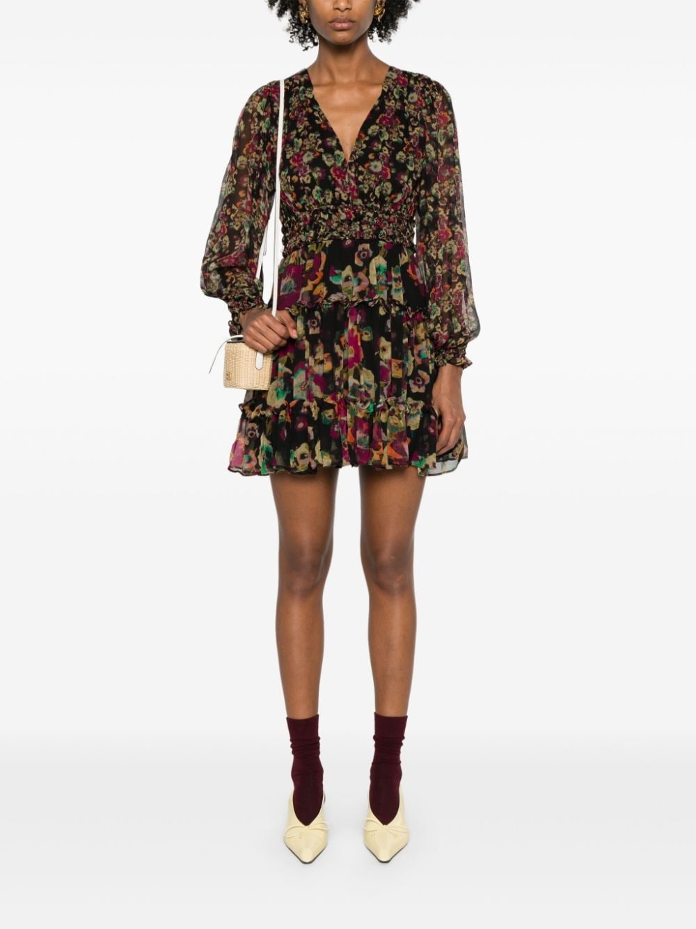 Lya floral-print mini dress - 2