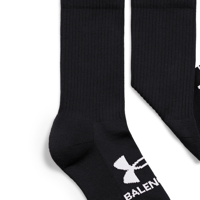 BALENCIAGA Men's Under Armour® Tennis Socks in Black/white outlook