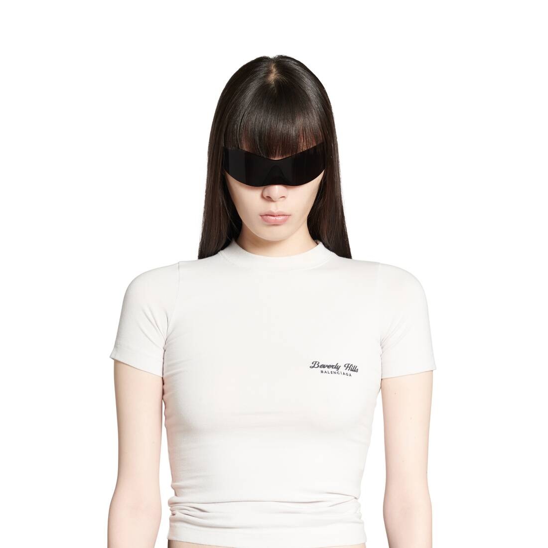 BALENCIAGA 'BEVERLY HILLS' STRETCH JERSEY T-SHIRT | sugar