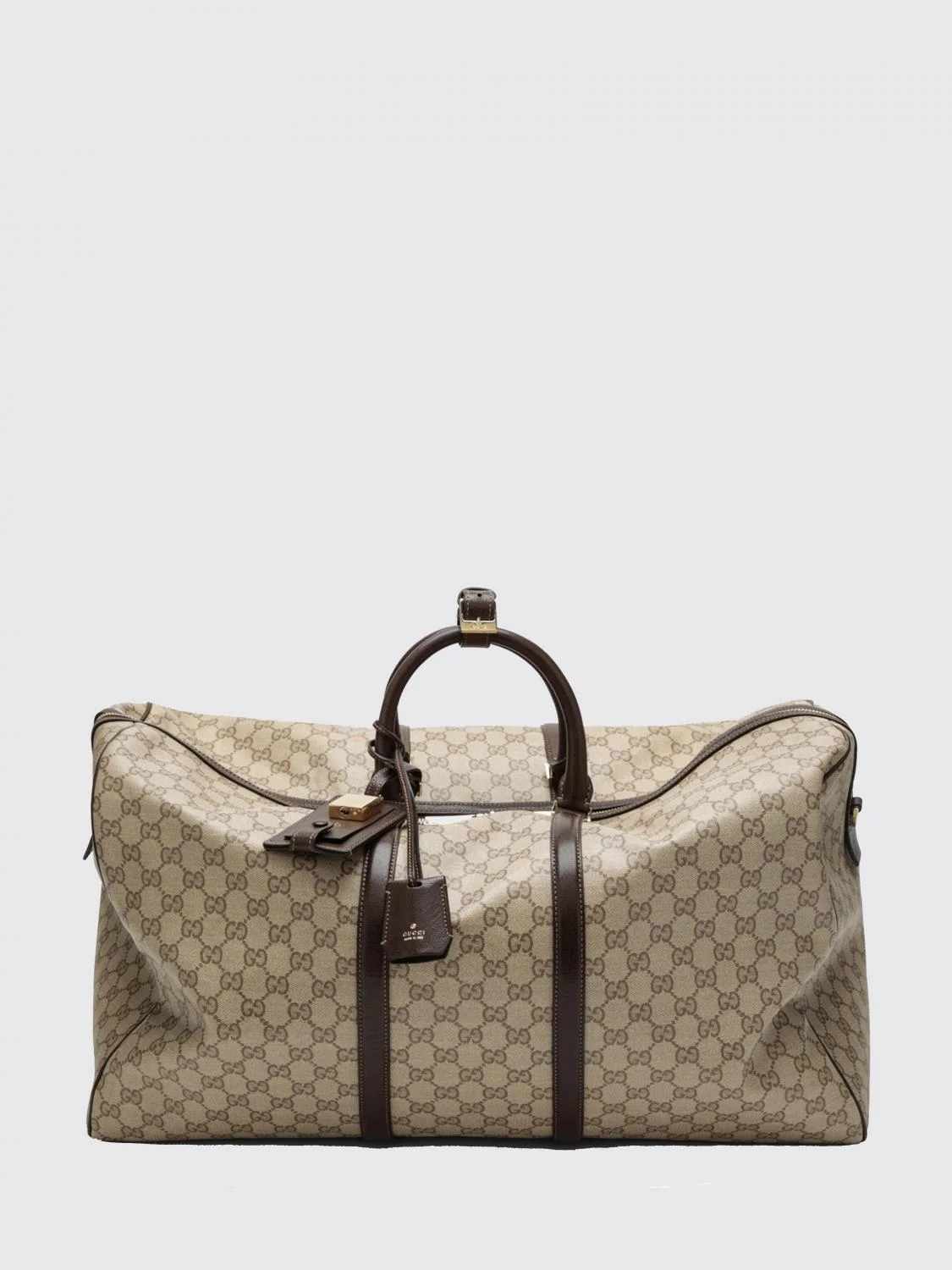 Gucci Men Gg Supreme Monogram Travel Bag Gucci With Detachable Shoulder Strap - 1