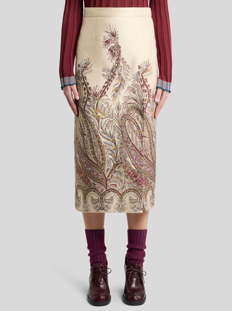 FIL COUPÉ JACQUARD PENCIL MIDI SKIRT - 2