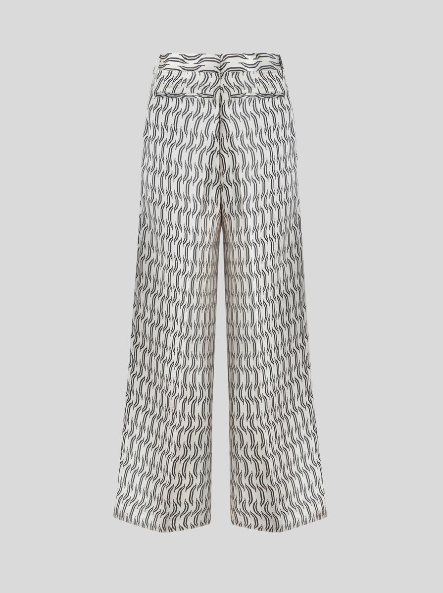 SILK JACQUARD TROUSERS - 6