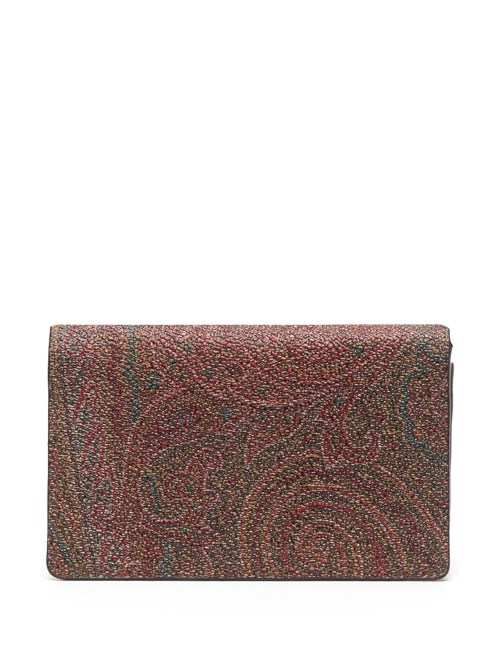 paisley-print leather cardholer - 1