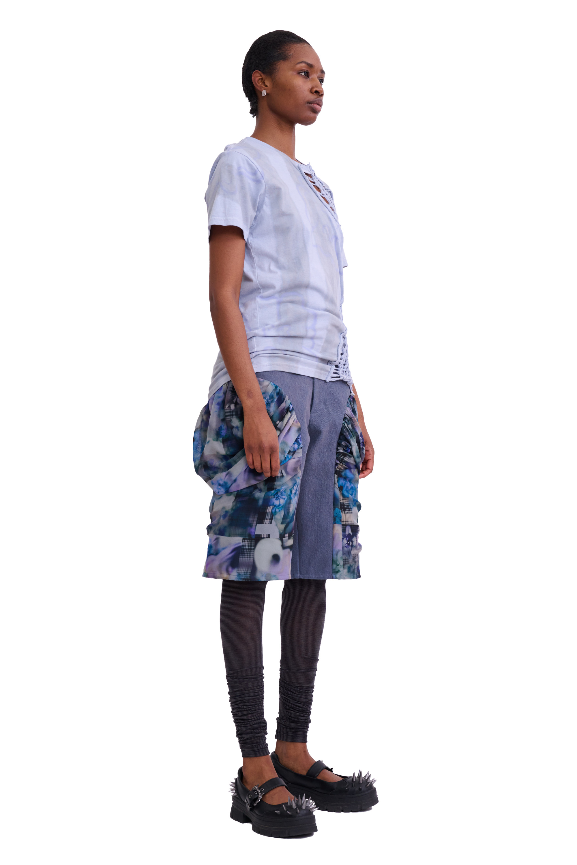 STORM BLUE FLOWER STRIPE TOSH TEE - 8