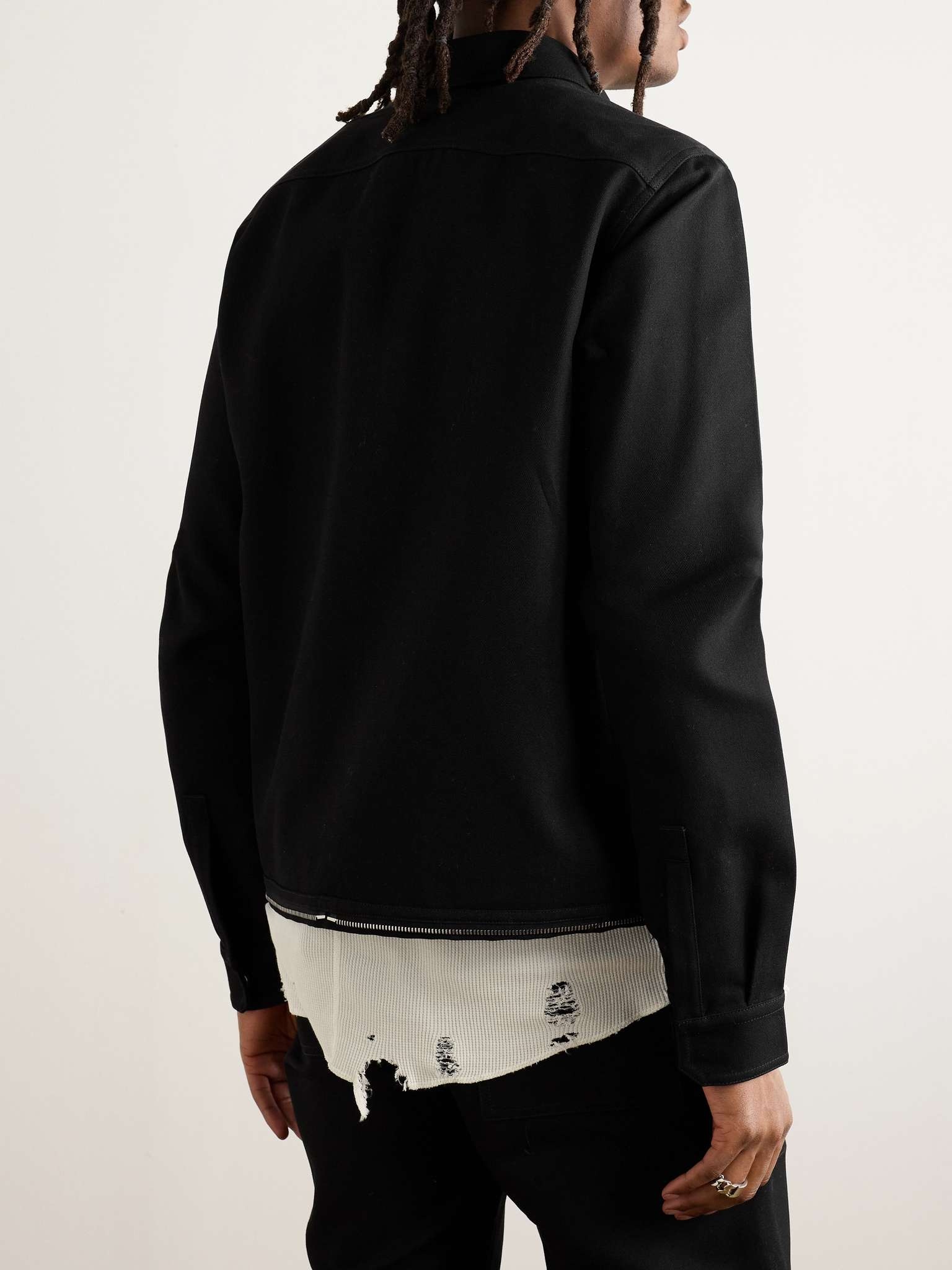 Zip-Detailed Cotton-Blend Canvas Overshirt - 3