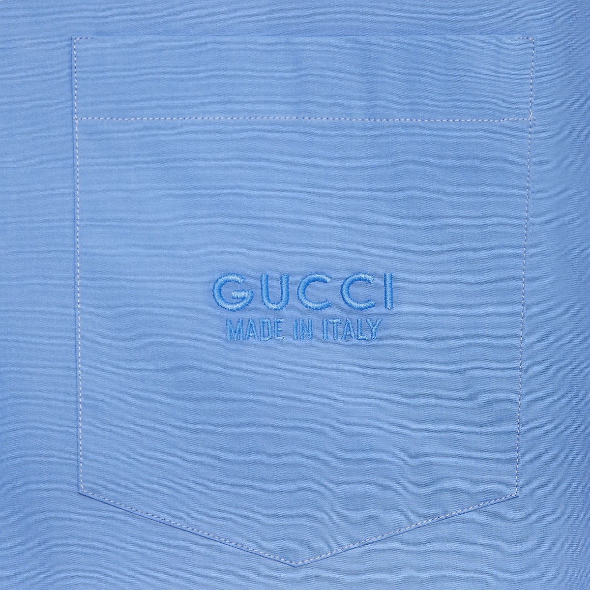 Cotton shirt with Gucci embroidery - 4