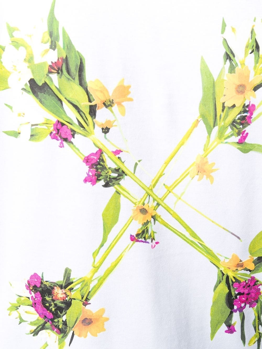 floral arrow print T-shirt - 5