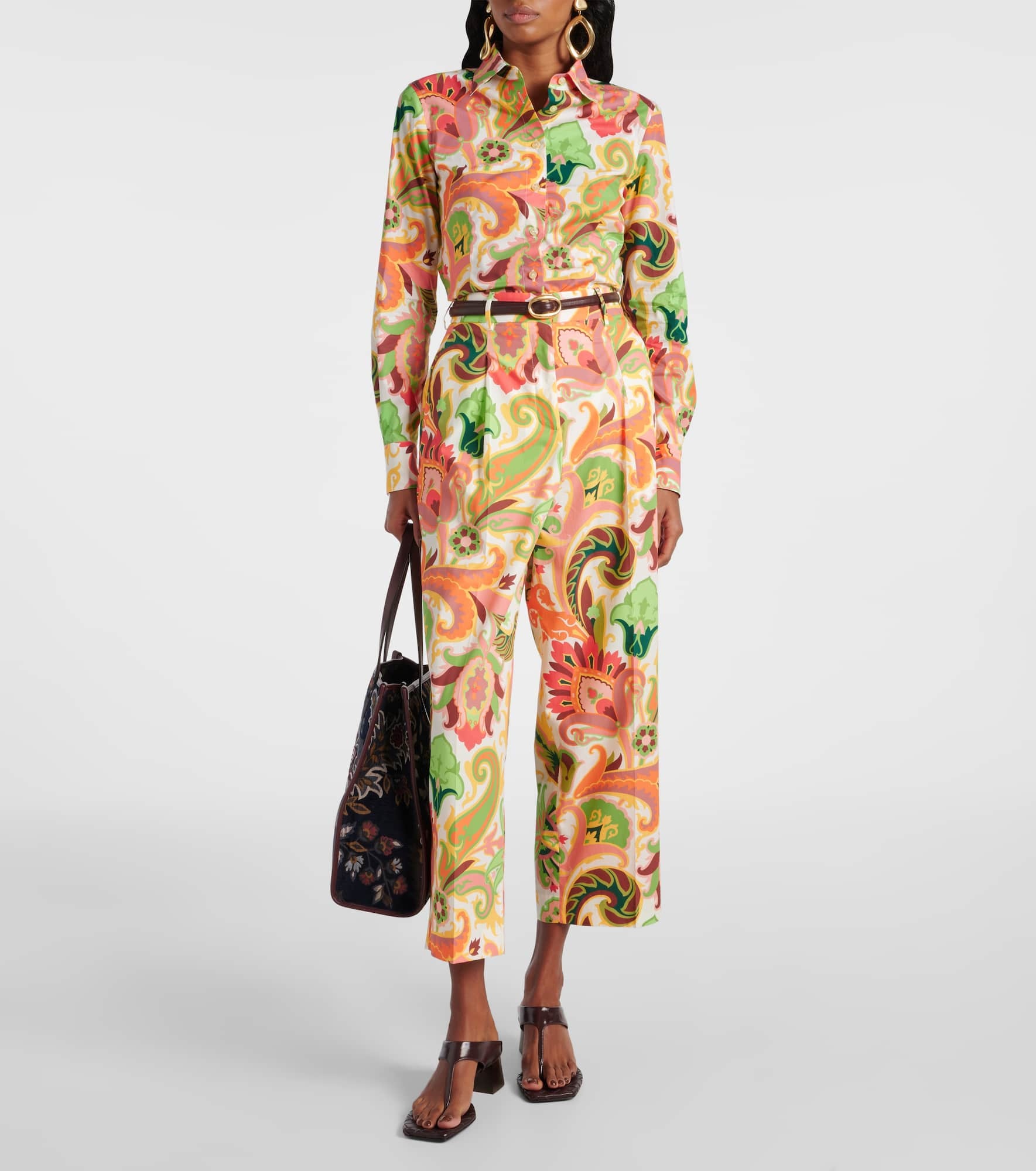 Paisley cotton-blend poplin shirt - 2