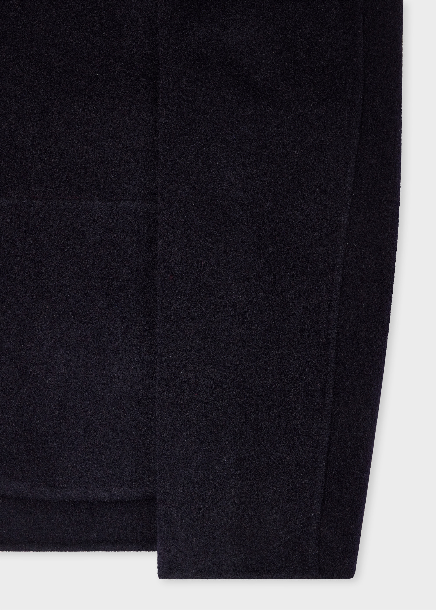 Navy Double-Face Wool-Blend Short Coat - 3