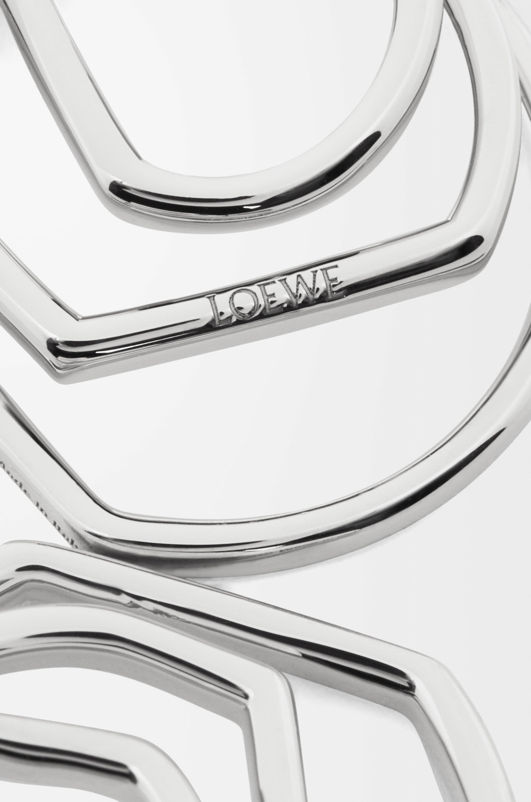 Stacked hoop earrings in sterling silver - 2