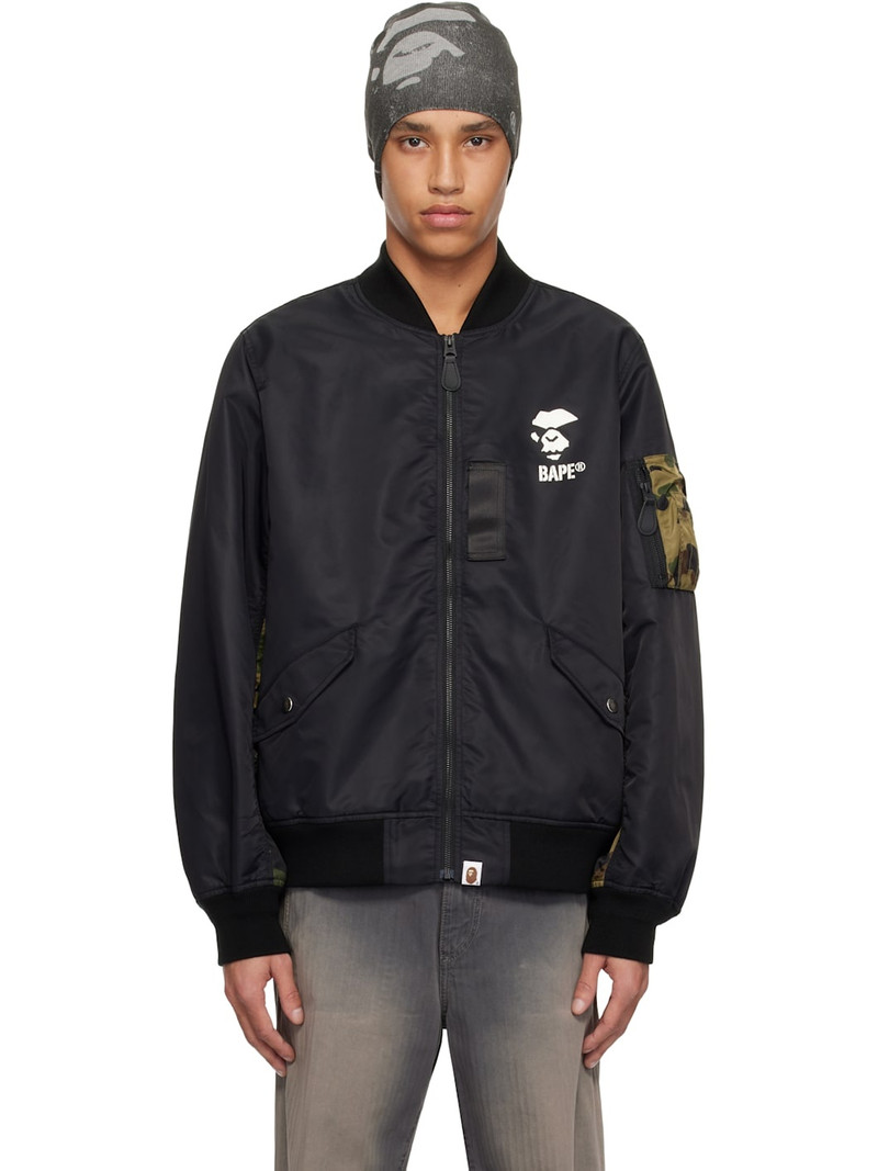 Black 1st Camo Bomber Jacket - 1