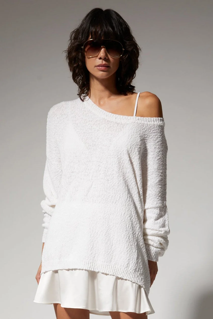JADE COTTON BOUCLÉ SWEATER - 1
