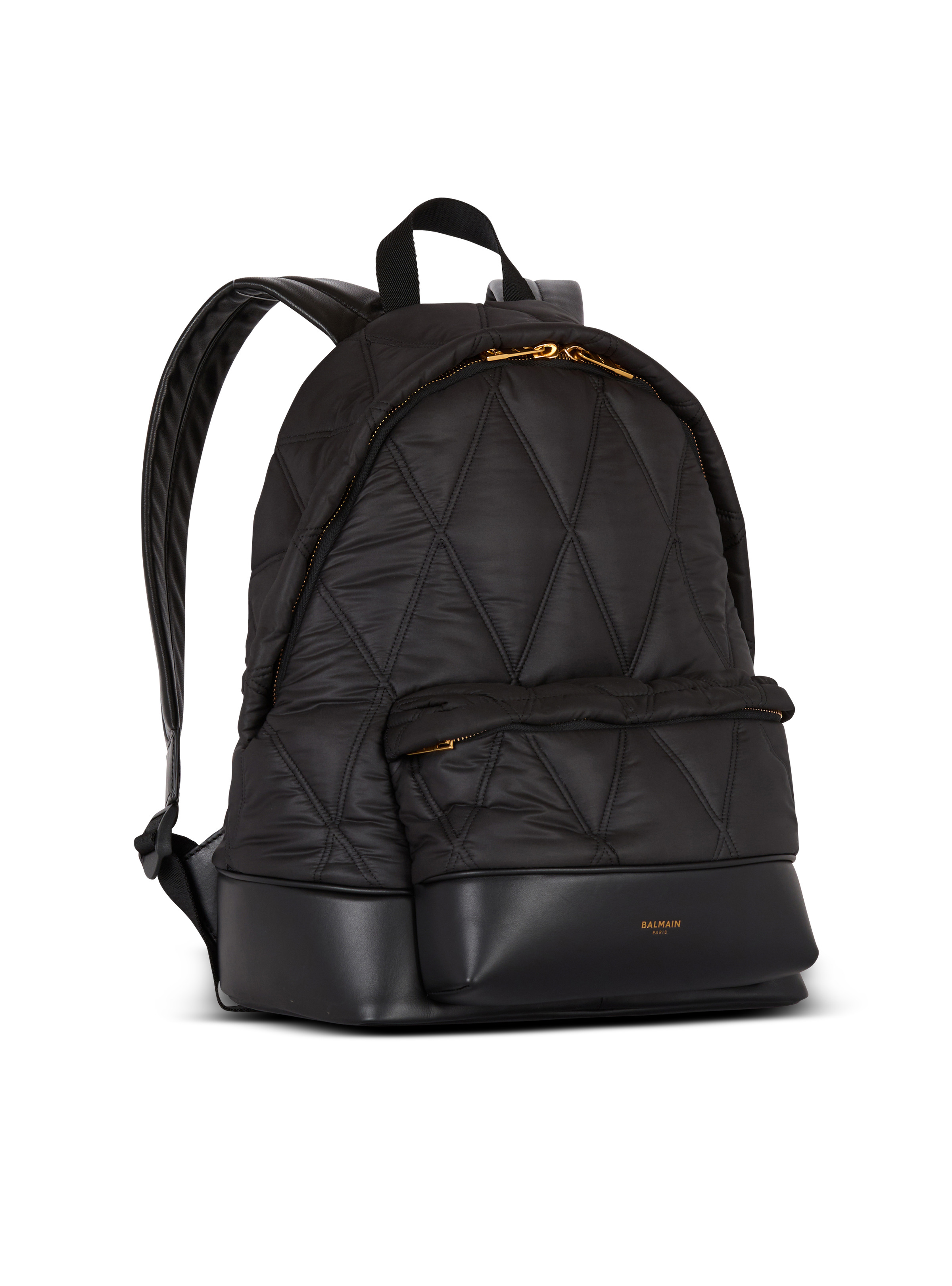 Quilted nylon backpack with diamond motif - 3
