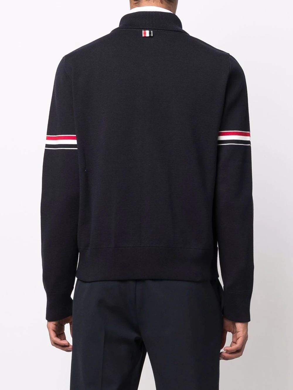 RWB stripe detailed cardigan - 4