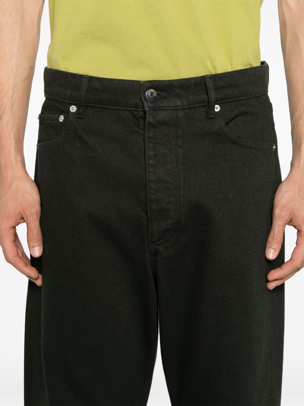 straight-leg cotton-blend jeans - 5
