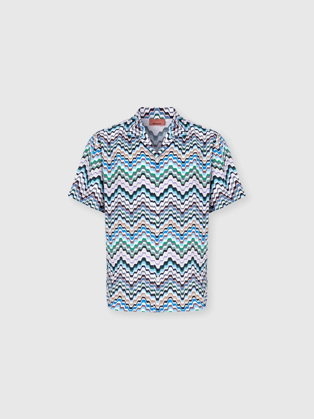 Short-sleeve viscose bowling shirt - 1