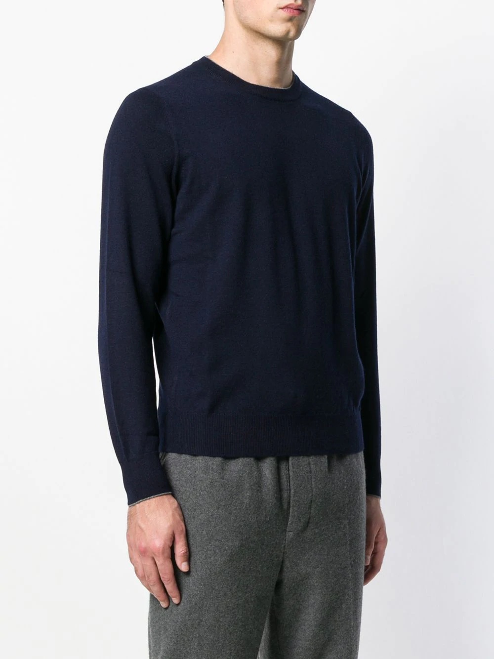 crew neck slim-fit jumper - 3