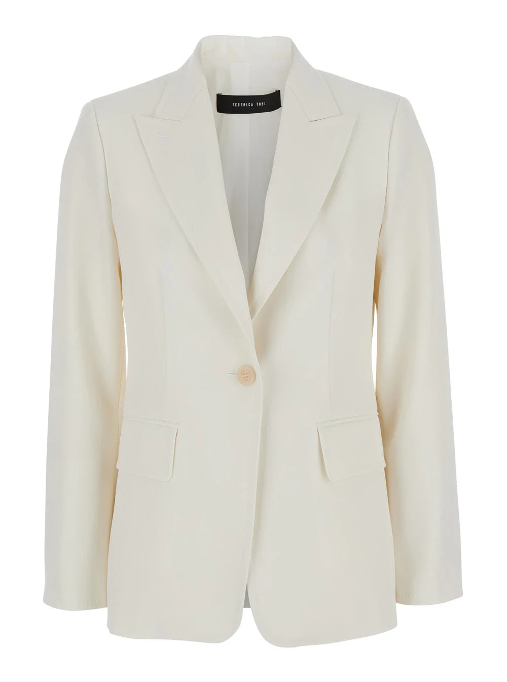 Max Mara Women 'Palchi' White Jacket With Classic Lapels In Virgin Wool Woman - 1