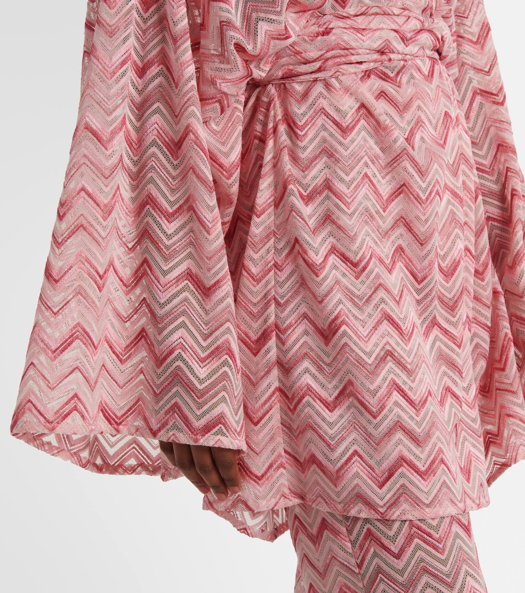 Zigzag lamé robe - 5