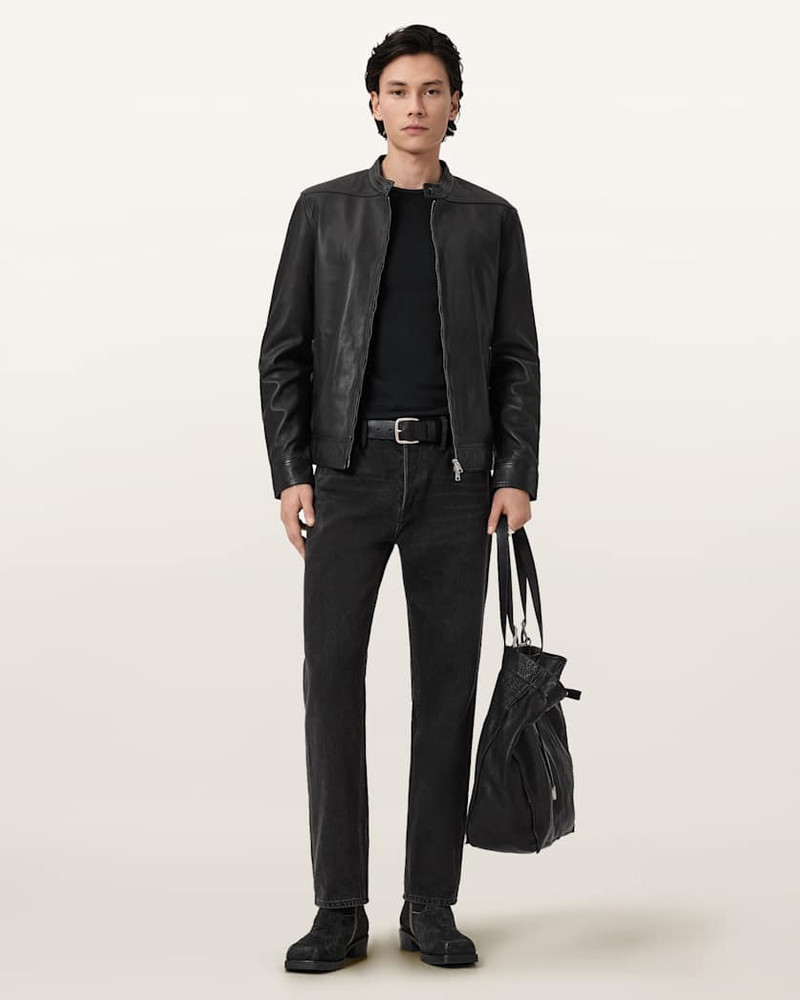 HOLT SLIM FIT LEATHER JACKET 4