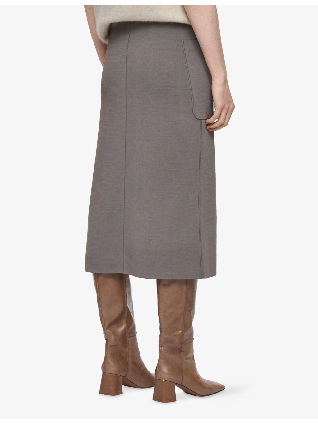 Milano Knit Stretch Midi Skirt - 3